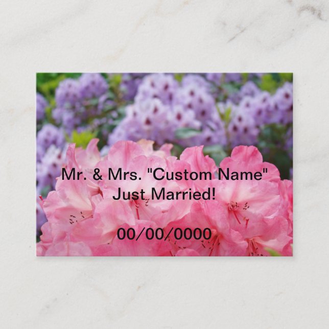 Marié ! Famille M. & Mme Carte de visite (Devant)