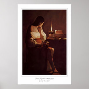 Marie Madeleine avec lampe à huile  Impression d'a