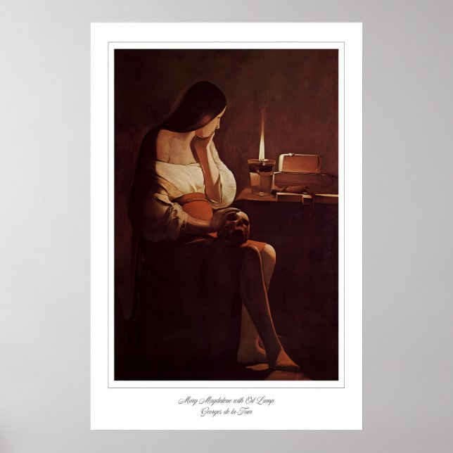Marie Madeleine avec lampe à huile  Impression d'a (Devant)