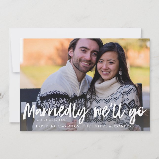 Marié Nous irons en vacances Photo Fiançailles (Devant)