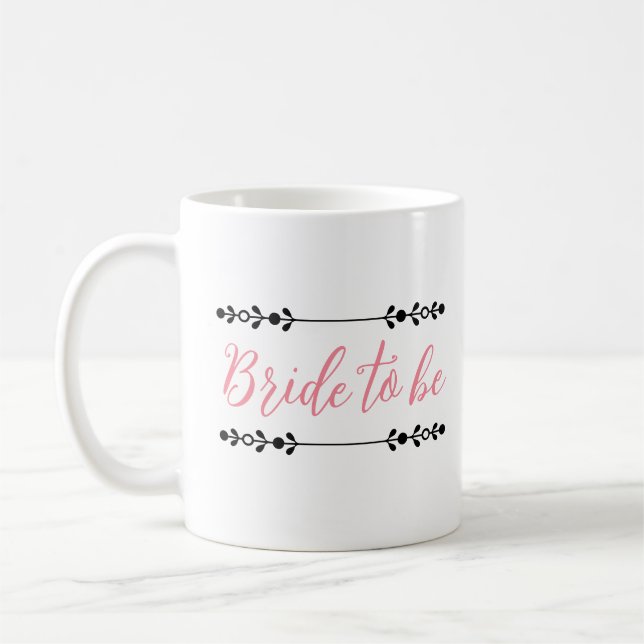 Mariée à être Mug - Élégant Mariage personnalisé C (Gauche)