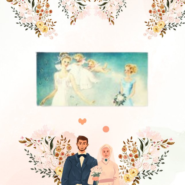 Mariée Ange Vintage Impression sur Toile de Mariag (Créateur téléchargé)