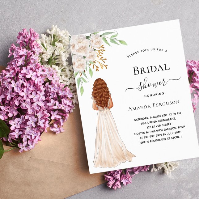 Mariée blanc vert budget nuptiale invitation (Créateur téléchargé)