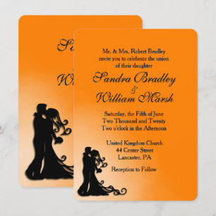 Mariée, chambre orange et Faire-part de mariage no