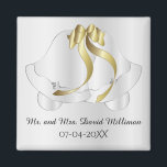 Mariée du jour de mariage / Magnet de conservation<br><div class="desc">Jour de Mariage Gardez les magnets de la Mariée et de la Salle prêts à personnaliser. Remarque : Toutes les zones de modèle n'ont pas besoin d'être modifiées. 📌 Si vous avez besoin d'une personnalisation plus poussée, cliquez sur le bouton "Cliquez pour Customiser plus loin" ou "Customiser ou modifier la...</div>