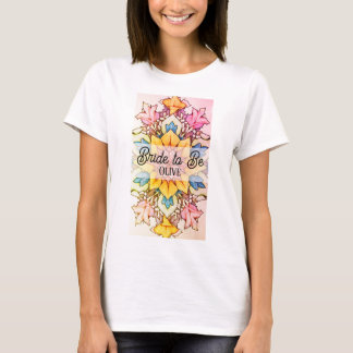 Mariée en T-shirt avec Motif coloré