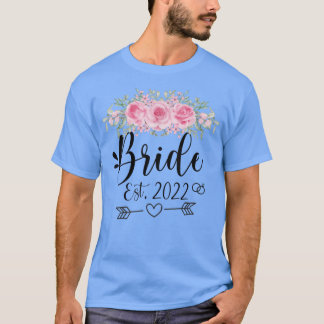 Mariée Est 2022 Mariage Fleur Florale T-Shirt