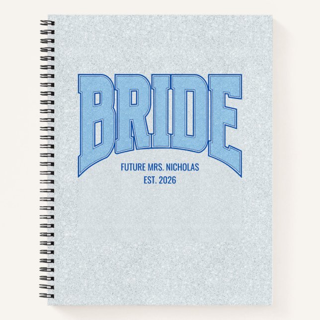 MARIÉE Faux Paillettes Varsity Engagement Cahier d (Devant)