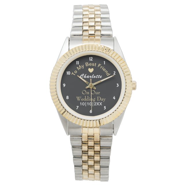 Mariée Jour de mariage Keepsaké cadeau montre pers (devant)