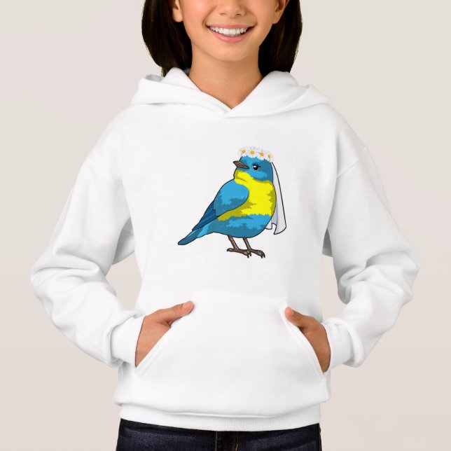 Mariée oiseau avec couronne de fleurs (Devant)