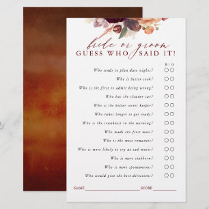 Mariée ou groom Florale de Bourgogne et d'Orange