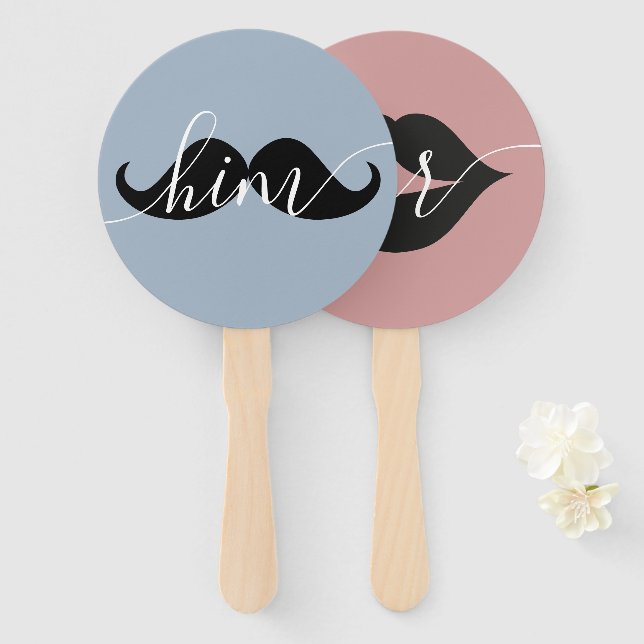 Mariée ou Marié Jeu de mariage éventail (Devant et derrière)