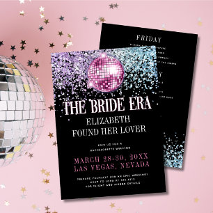 Mariée Paillettes Disco Tendance Invitations Enter