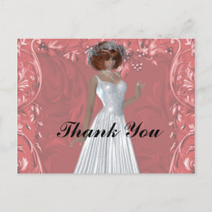 Mariée rechapée - White Gown Design 1 cartes posta