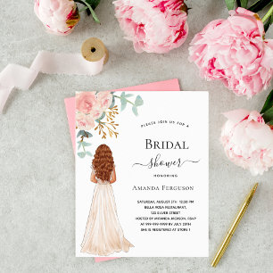 Mariée rose de douche nuptiale invitation budget v