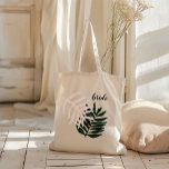 Mariée | Sac fourre-tout Palm Getaway<br><div class="desc">Soyons tropicaux ! Sacs fourre-tout de toile frais, dessinés à la main et amusants. Customisez avec vos propres détails ou effacez le texte pour avoir un sac en feuille de palme pour chaque jour! Découvrez la collection "Palm Getaway" pour la suite complète et la coordination des sacs personnalisables de la...</div>
