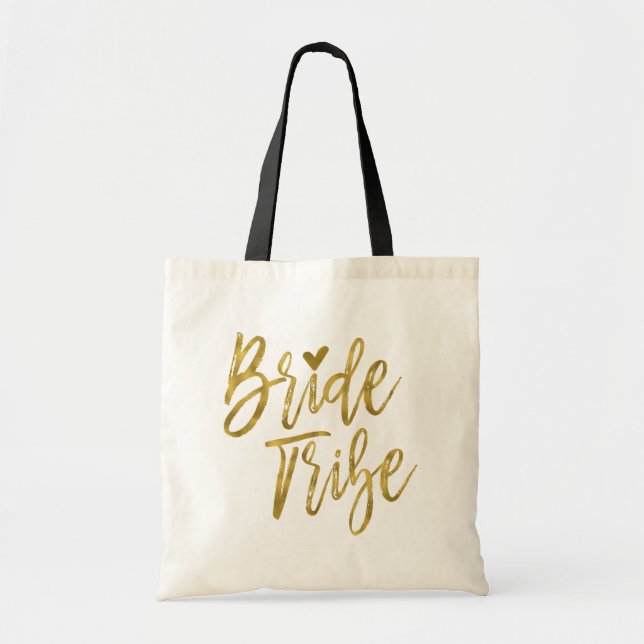Mariée Tribe Faux Gold Foil Party Sac (Devant)
