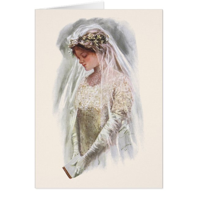 Mariée victorienne vintage avec la Bible Harrison  (Devant)
