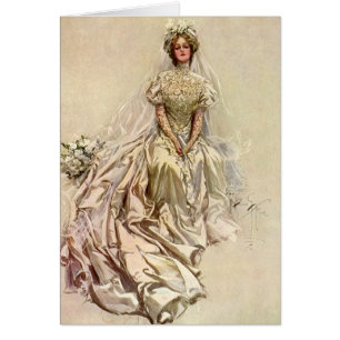 Mariée victorienne vintage, portrait de mariage an