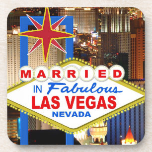 Mariés à LAS VEGAS Dessous de Verre