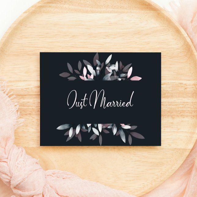 Mariés à l'instant - Élégant floral aquarelle rose (Créateur téléchargé)