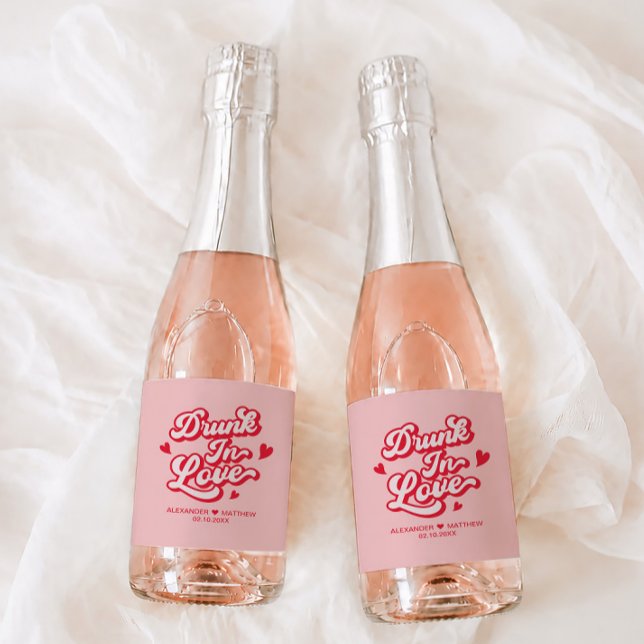 Mariés dans l'Amour Étiquette de Champagne de Mari (Créateur téléchargé)