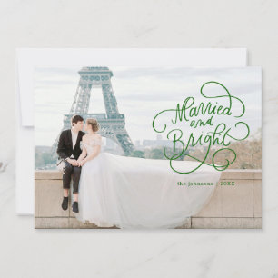 Mariés et Radieux Carte de Fêtes pour Jeunes Marié