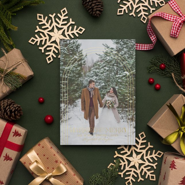 Mariés & Joyeux | Annonce de mariage de Noël (Créateur téléchargé)