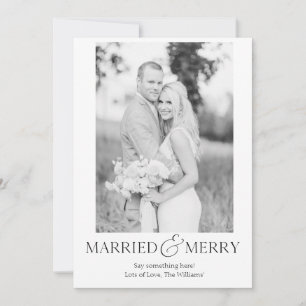 Mariés & Joyeux Simple Carte de Noël pour la Premi