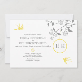 Marigold Birds Invitations de mariage