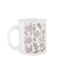 Marigold Flower Motif Frost Mug