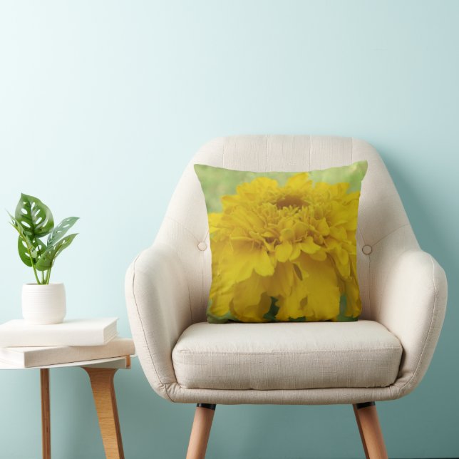 Marigold Jaune - Oreiller Floral (Chaise)
