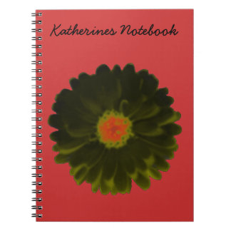Marigold noir et rouge Carnet personnalisable