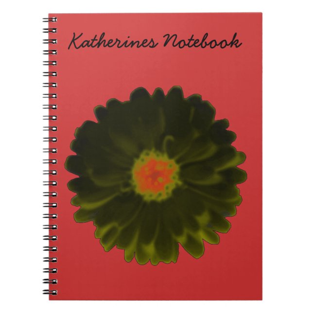 Marigold noir et rouge Carnet personnalisable (Devant)