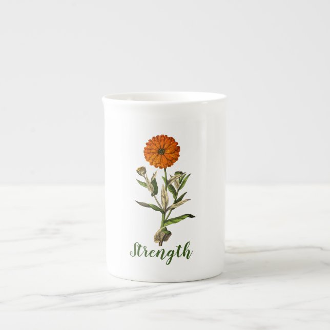 Marigold Strength Inspirational Statement Mug (Devant)