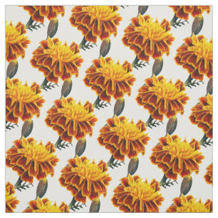 Marigold tissu d'aquarelle jaune doré