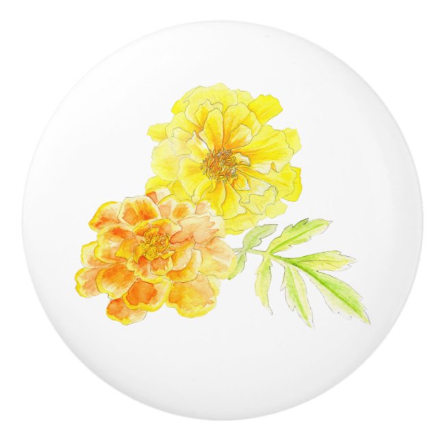 Marigolds jaune, orangé poignée de poignée (Devant)