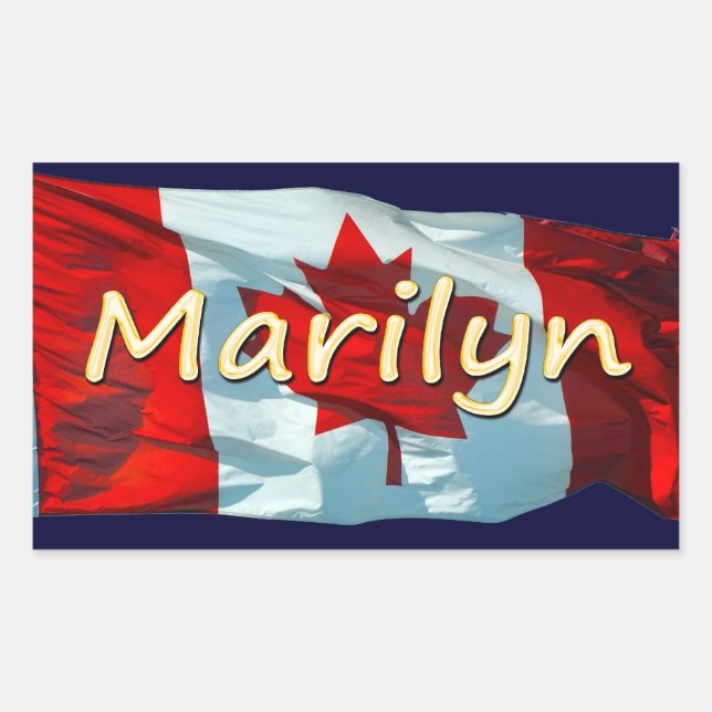 MARILYN Nom et drapeau canadien Stickers personnel (Devant)