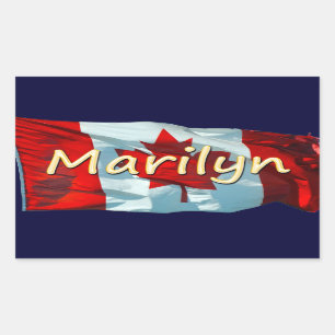 MARILYN Nom et drapeau canadien Stickers personnel