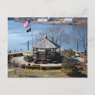 Marina à Norwich, CT - Carte postale