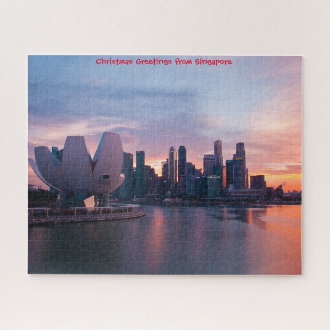 Marina et Skyline Singapour. Jigsaw Puzzle (Horizontal)