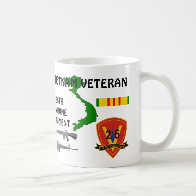 Marine 26th Regiment Vietnam Vétéran Coffee Mug (Droite)