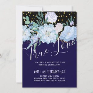 Marine Aqua Blue Floral Budget Mariage