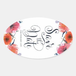 Marine Aquarelle Floral Enregistrer les stickers D
