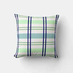 Marine Avec Oreiller Lumineux Bleu Et Vert Plaid