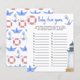 Marine Baby Item Jeu. Jeu baby shower
