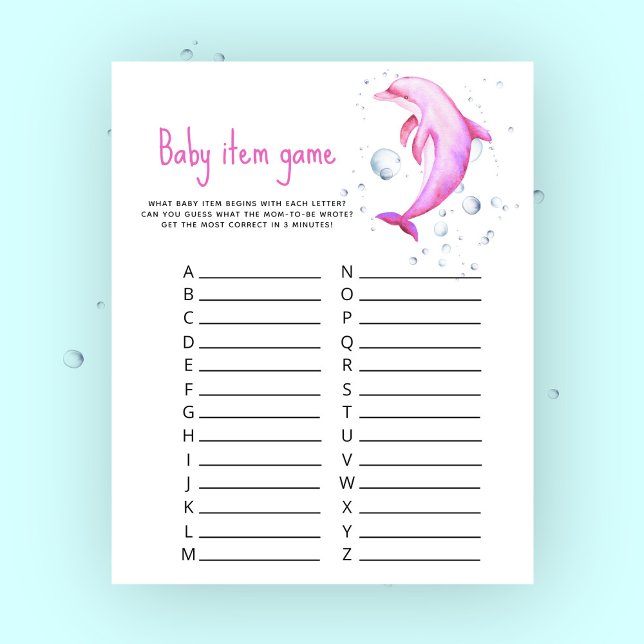 Marine Baby Item Jeu. Jeu baby shower (Créateur téléchargé)