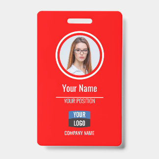 Marine - Badge de sécurité de l'entreprise avec ph