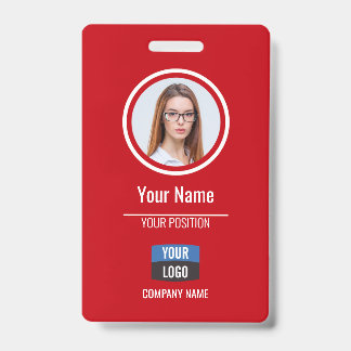 Marine - Badge de sécurité d'entreprise avec photo