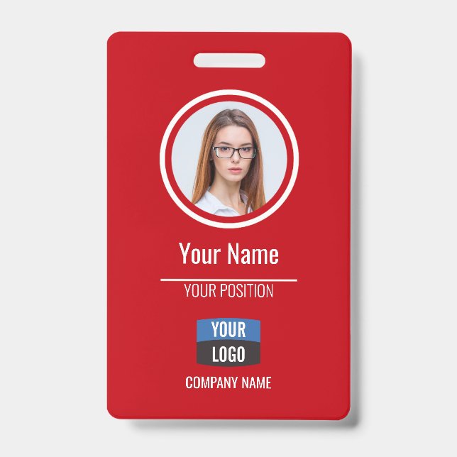 Marine - Badge de sécurité d'entreprise avec photo (Avant)